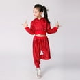 thumbnail image 7 of Kiijoy Toddler Girls Sequin Glitter Zip Up Jacket Pants Suit Party Dance Outfits, Sizes 4-5, 7 of 7