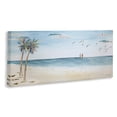 thumbnail image 4 of Stupell Industries Seagulls & Palm Beach Landscape Painting Gallery Wrapped Canvas Art Print Wall Art, 48 x 20, 4 of 8