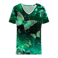 thumbnail image 5 of Puntoco - Camiseta con estampado de moda para mujer, blusa de manga corta con cuello en V, tops casuales Puntoco Puntoco-2115, 5 of 5