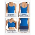 thumbnail image 2 of ANFERRY Women Fitted Workout Tank Tops with Built in Bra Ribbed Seamless U Back Basic Gym Camisoles, 2 of 6
