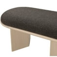 thumbnail image 5 of Meridian Furniture Wilshire Brown Boucle Fabric Bench, 5 of 9