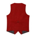 thumbnail image 7 of Chbgutlmr Men's Casual Business Vests Sleeveless V Neck Button down Fitted Waistcoat Casual Work Formal Vests, 7 of 7