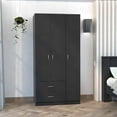 thumbnail image 6 of Newboti Furniture Three Door Armoire Clark, Bedroom, Black 43014, 6 of 8