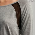 thumbnail image 2 of Aeropostale Womens Mesh Shoulder Embellished T-Shirt, Grey, Juniors, Small, 2 of 2