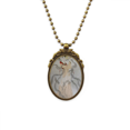 thumbnail image 1 of Ventilador plegable belleza la pintura China Collar Colgante Vintage de bronce antiguo de joyeria de lujo de regalo Unbranded  M, 1 of 3