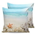 thumbnail image 7 of Outdoor Throw Pillow Cover Summer Ocean Blue Sky and Sandbeach Waterproof Cushion Covers 2 Pack Starfish and Seashell Pillow Cases Home Decoration for Patio Garden Couch Sofa, 7 of 7
