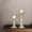 Antique White_1, variant on Eco-Friendly Traditional Gray Wash Mango Wood Set Of Two 12" & 15" Pillar Candle Holder for use, Living Room, Dinning Room, Study Room, Spa, Restaurants, Place Of Worship, etc