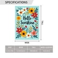 thumbnail image 2 of Garden Flag Hello Sunshine with Colorful Sunflowers and Daisies Double Sided Polyester Decorative Yard Flag for Outdoor Patio Lawn Decor 12.5x18 Inch Floral Spring Summer Welcome Banner#22661, 2 of 6