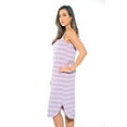 thumbnail image 2 of Just Love 100% Cotton Spaghetti Strap Stripe Womens Nightgown with Lace Trim (Lilac Stripe, Medium), 2 of 2