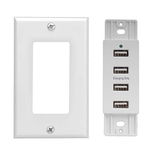 Magnatyne WC-USB-W Blanco Montaje en pared 4 puertos de carga USB (pla