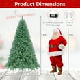 thumbnail image 3 of Gymax 7.5 FT Pre-Lit Tinsel Christmas Tree Artificial Xmas Tree w/ 1300 Lush Branch Tips Fruit Green, 3 of 10