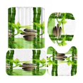 thumbnail image 1 of MesaSe Shower Curtain Set  Rainforests Beaches Patterns Printing Bathroom Hotel Toilet Cover Mats  Non-Slip Washroom Kitchen Rugs, 1 of 6