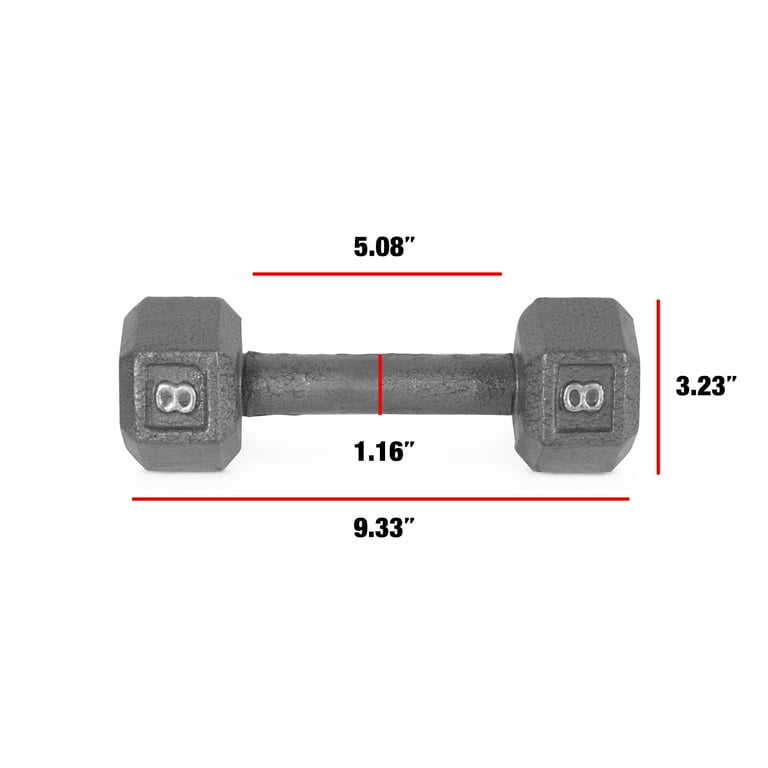 CAP Barbell Cast Iron Dumbbell Weights 8 Lb. Pair