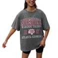 thumbnail image 2 of Women's Gameday Couture Grey Morehouse Maroon Tigers Oversized Snow Wash T-Shirt, 2 of 5