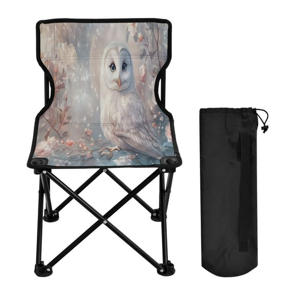 YAZAOO Camping Chairs Modern Owl with Flowers Pattern Folding chair