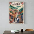 thumbnail image 6 of San Cristobal Retro City Travel Poster with Textile Markets And Misty Hills Canvas Poster, 6 of 8