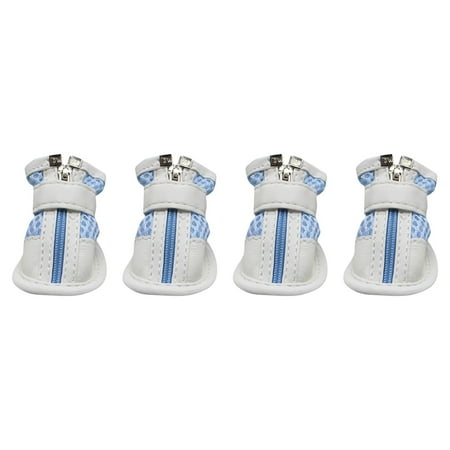 Nrmrqz 4PCS Pet Dog Puppy Sporty Shoes Boots Winter Rainproof Shoes