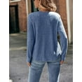 thumbnail image 3 of Womens Tunic Tops Ribbed Knit Long Sleeve Shirts Crewneck Lace Shoulder Elegant Blouses Tee Shermie, 3 of 4