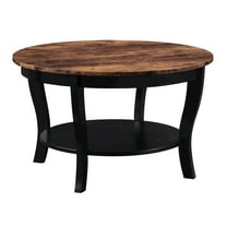 Convenience Concepts American Heritage Round Coffee Table with Shelf