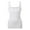 White, variant on Einccm Women Seamless Square Neck Tank Top with Built-in Bra, Fitted Slimming Floral Printed Camisole, Nylon Spandex Stretchy Undershirt for Summer Casual, Swimming Pool and Beach Wear