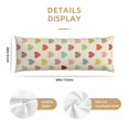 thumbnail image 2 of Naloa Heart Polka Dot Super Soft 20x60 Body Pillow Case,Long Side Hidden Zipper（PILLOWS ARE NOT INCLUDED）, 2 of 6
