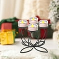 thumbnail image 5 of Candle Holder Under 5 ! Kadlawus Romantic Iron Quad Candle Holders Tabletop Metal Stand for Candlelight Dinner Home Decor Wedding Centerpiece Holiday Display Four Cup Tealight Votive Stand, 5 of 9
