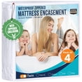 thumbnail image 1 of Funda de colchón Utopia Bedding, doble, impermeable, con cierre, 4 unidades, 1 of 6