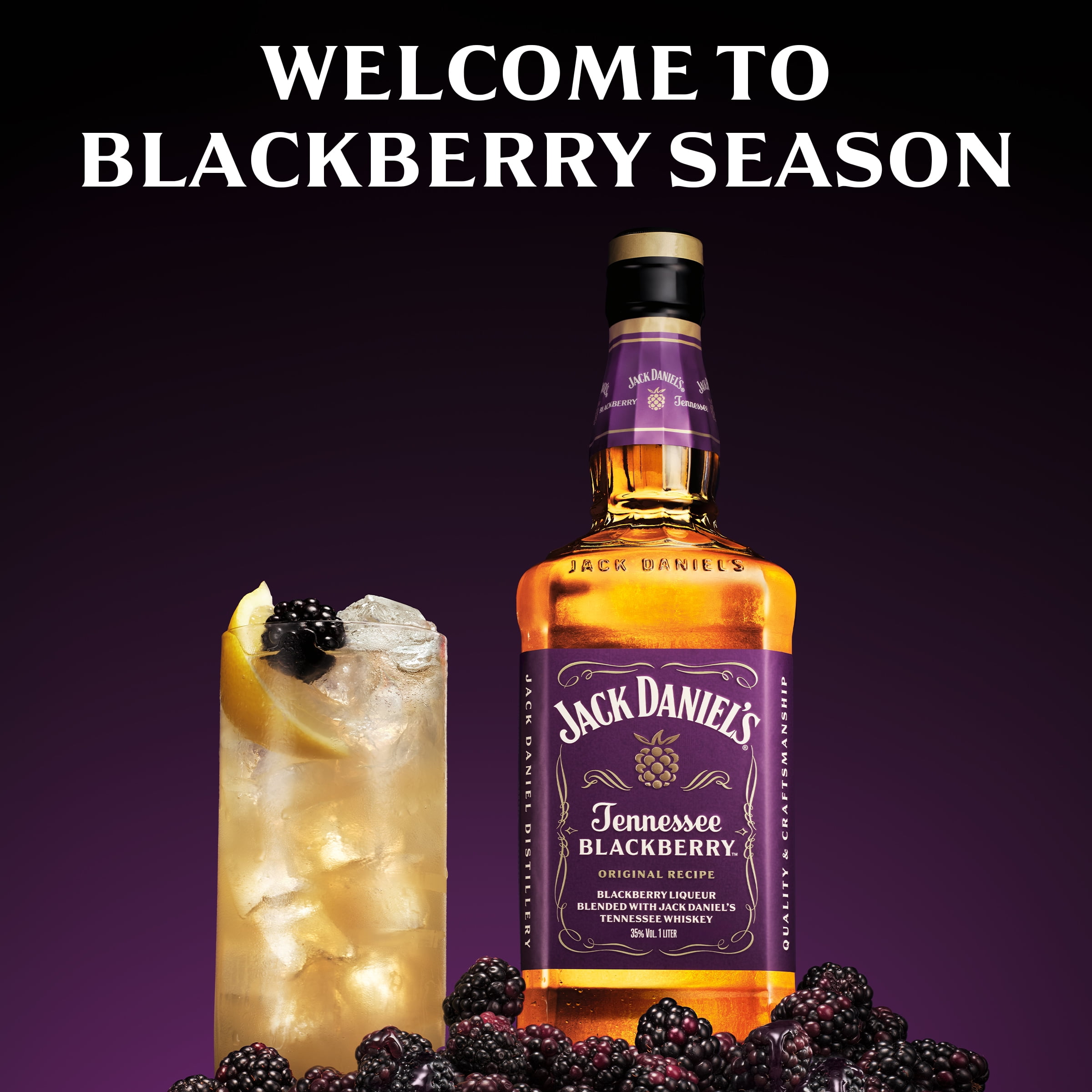 Jack Daniel's Tennessee Blackberry Whiskey Specialty, 750 ml