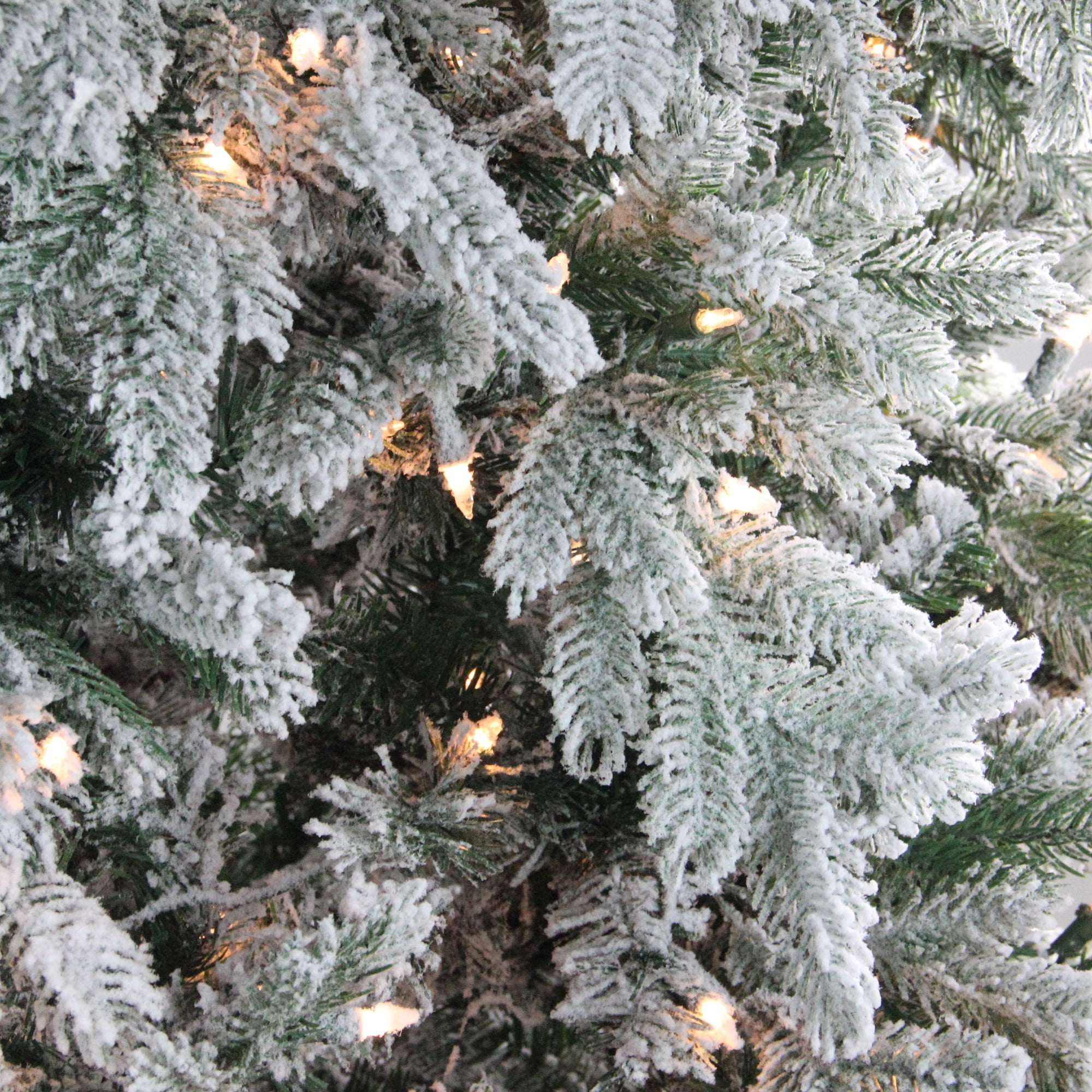 6.5' PreLit Frosted Butte Fir Artificial Christmas Tree Clear Lights
