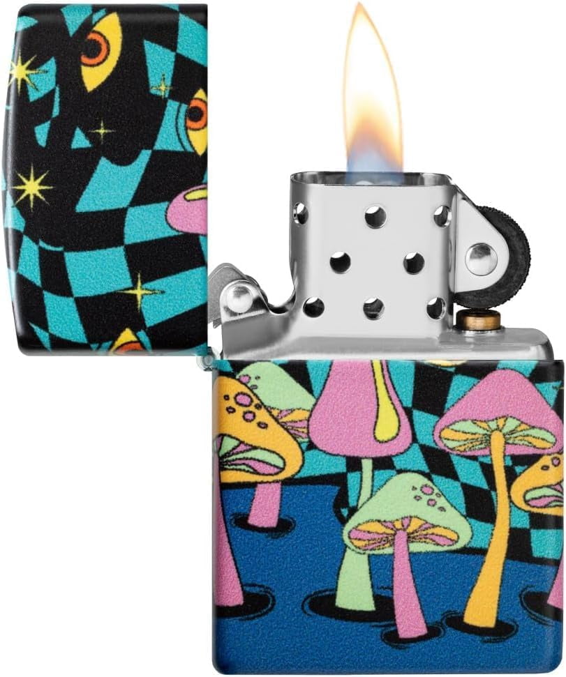 Zippo - Customized Message on Mushroom Party Glow in The Dark Pocket 46564
