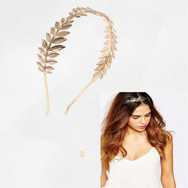 Diosa Romana Hoja Rama Nupcial Cabello Corona Cabeza Vestido Aleación Banda Para La Cabeza Fiesta Boda ANGGREK Bridal Head Band