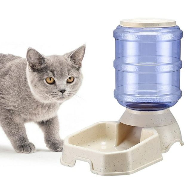 Comedero Automático de Agua para Mascotas Colco Sin BPA por Gravedad Beige Alimentador Automático