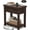 Black Walnut, variant on Homieasy Farmhouse Narrow End Table with Built-in Charging Station – USB Ports & AC Outlets, Drawer & Open Shelf, Slim Side Table for Bedroom, Living Room, Small Spaces,Black Walnut