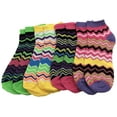 thumbnail image 6 of Womens No Show Ankle Socks, 12 Pairs Fun Funky Patterned Designs, Colorful Casual Athletic Sport Sock, 6 of 7