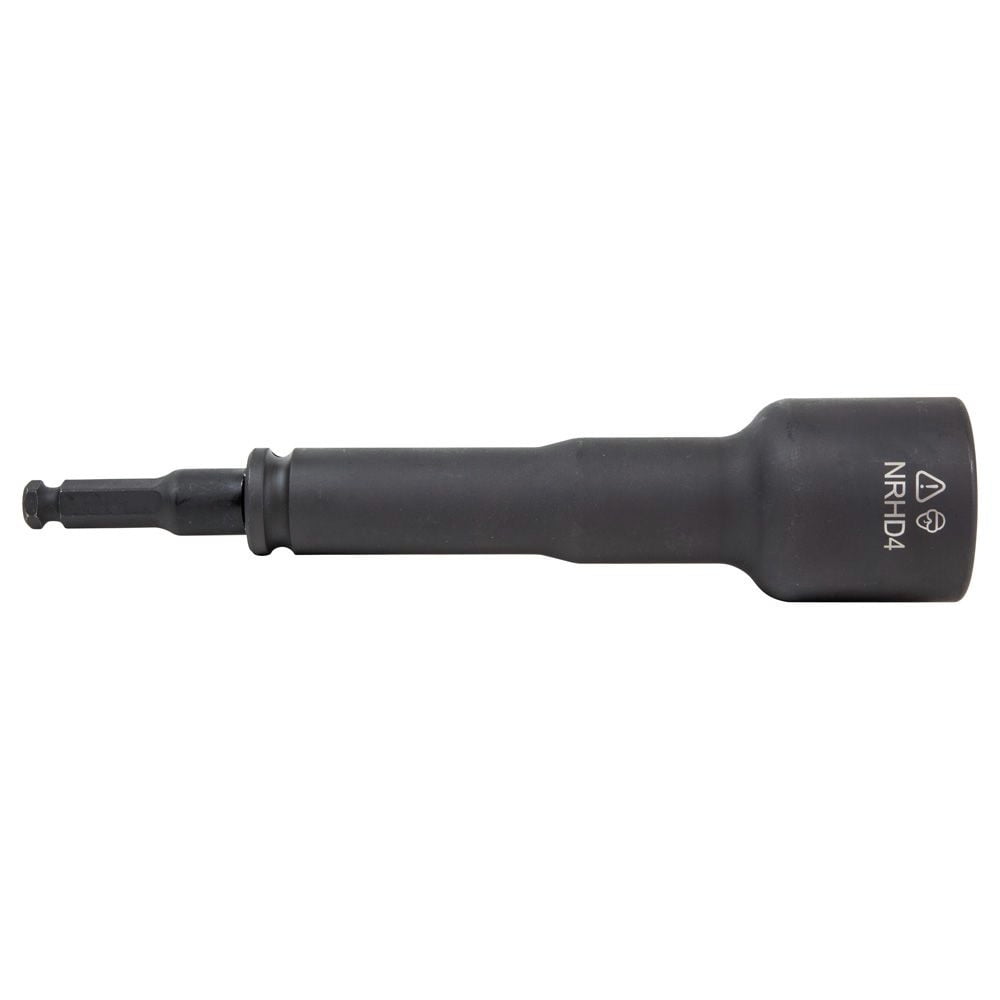 Klein Tools NRHD4 4-in-1 SAE 3/4 in., 13/16 in., 1, 1-1/8 in. Socket Wrench Set with 7/16 in. Hex Adapter