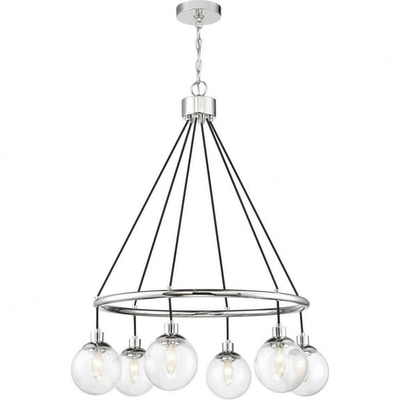 Six Light Chandelier in Transitional Style 28.5 inches Wide By 36 inches High-Chrome Finish Bailey Street Home 139-Bel-4260432