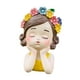 thumbnail image 1 of Maceta para niña, maceta, figura organizadora, maceta, linda decoración, florero Abrigo amarillo, 1 of 9