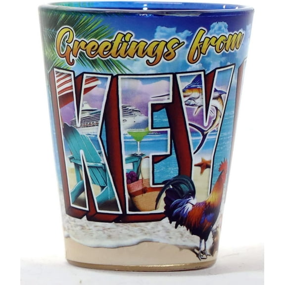 Key West Florida Greetings In-and-Out Shot Glass