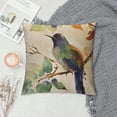thumbnail image 2 of Watercolor Painting Birds Throw Pillow Covers Sparrow Hummingbirds Stand On The Tree Branches Decorative Cushion Cases Home Décor for Outdoor Couch Bed Sofa, 2 of 5