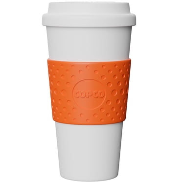 Copco Acadia Plastic Coffee Mug 16 Oz, Gothic Orange