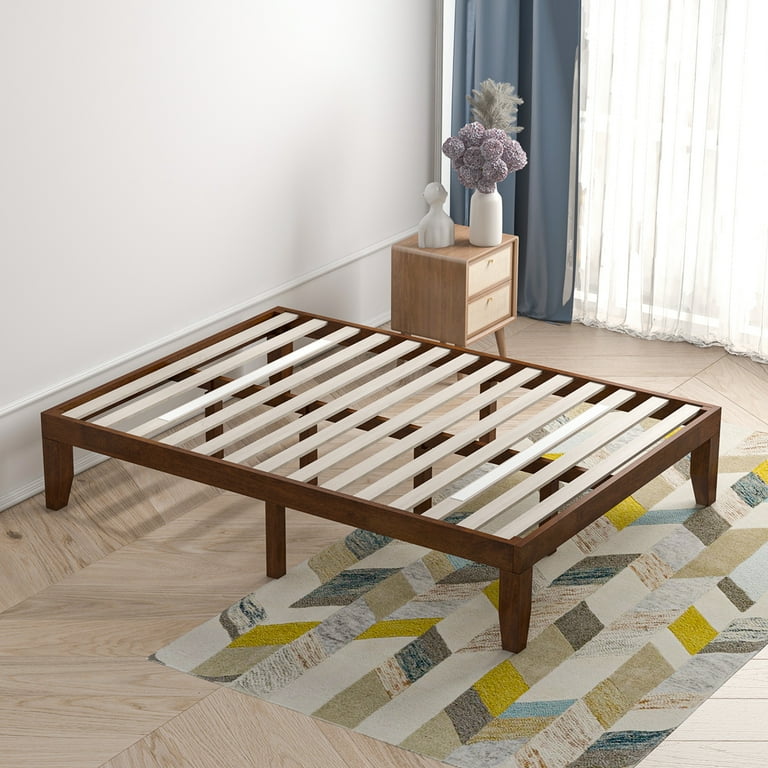 Costway Full Size Wooden Platform Bed, Box Spring Not Needed