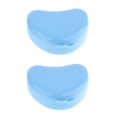 thumbnail image 4 of 2x Recipientes De Almacenamiento Para Dentaduras Postizas Facil De Llevar Azul, 4 of 4