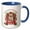 Blue/White, variant on 3drose, the Dog Owner of a Cute Cockapoo Is Sure to Smile This Holiday Season, 11oz Two-tone Blue Mug