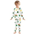 thumbnail image 3 of Rainbow Clover Pattern Cotton Pajamas 2 Piece Set Sleepwear Soft and Comfortable Homewear Nightwear, 3 of 7