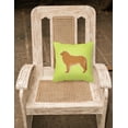 thumbnail image 2 of Leonberger Checkerboard Green Fabric Decorative Pillow, 2 of 2