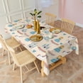 thumbnail image 3 of Beige Princess Unicorn Pattern Rectangle Tablecloth 60"x120",Waterproof Polyester Rectangle Table Cloth, Wipeable Spillproof Polyester Tablecloth for Dining, Camping, Indoor and Outdoor, 3 of 6