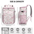 thumbnail image 3 of Aesthetic Floral Retro Botanical Garden Print Backpack Cooler - 20L High Capacity for Picnics and Outdoors, 3 of 6