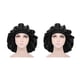 thumbnail image 1 of 2 piezas de gorro para dormir con ala ancha elástica y transpirable de satén para envolver el cabello, color negro, 1 of 12