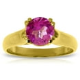 thumbnail image 2 of Galaxy Gold 14K Yellow Gold Natural Pink Topaz Ring - November Birthstone - Hope & Creativity - Sizes 5.5 to 11 - Fine Jewelry for Women, 2 of 3