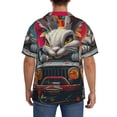 thumbnail image 3 of Easygdp Vibrant Bunny Ride Mens Short Sleeve Button Down,Cuban Shirts for Men，Men's Casual Short-Sleeved Shirt-Small, 3 of 5